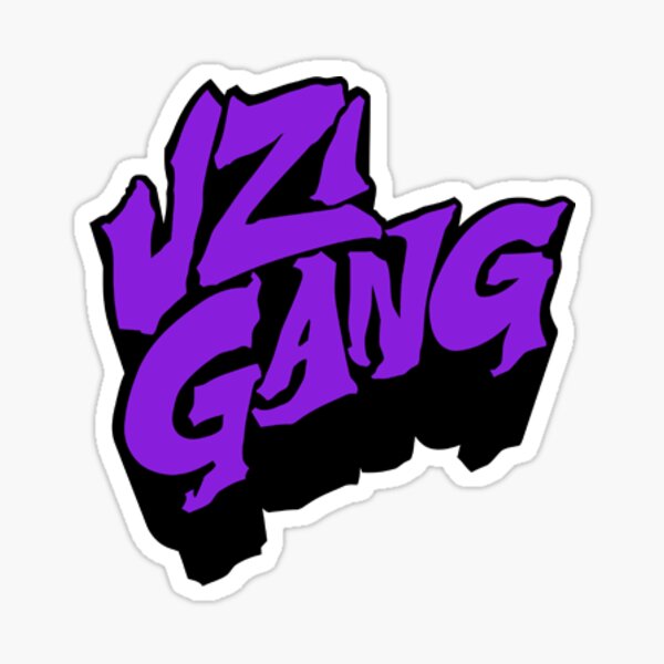 purple uzi-gang Sticker