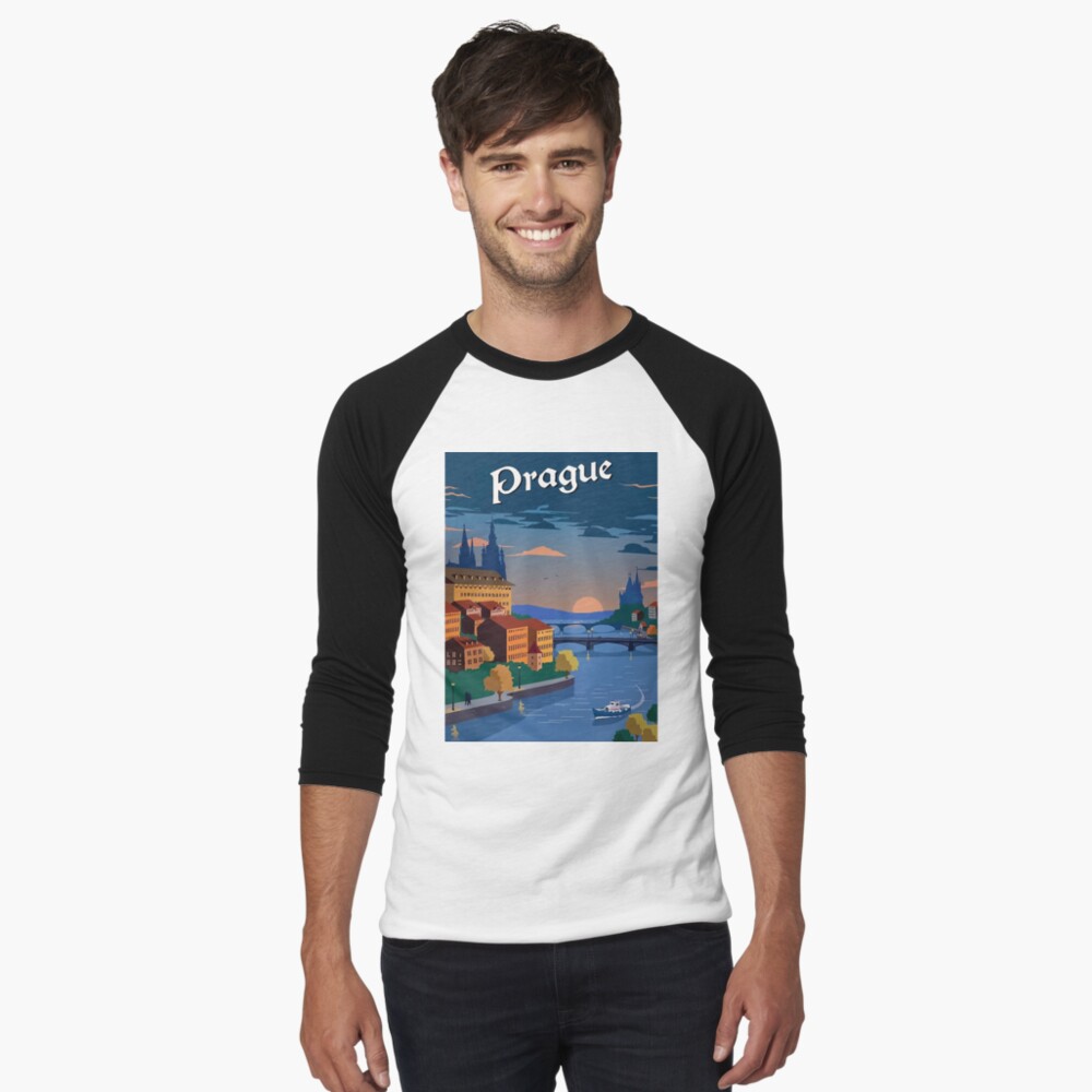 Aperçu de l'œuvre T-shirt baseball manches ¾ créée et vendue par digitalvintage.