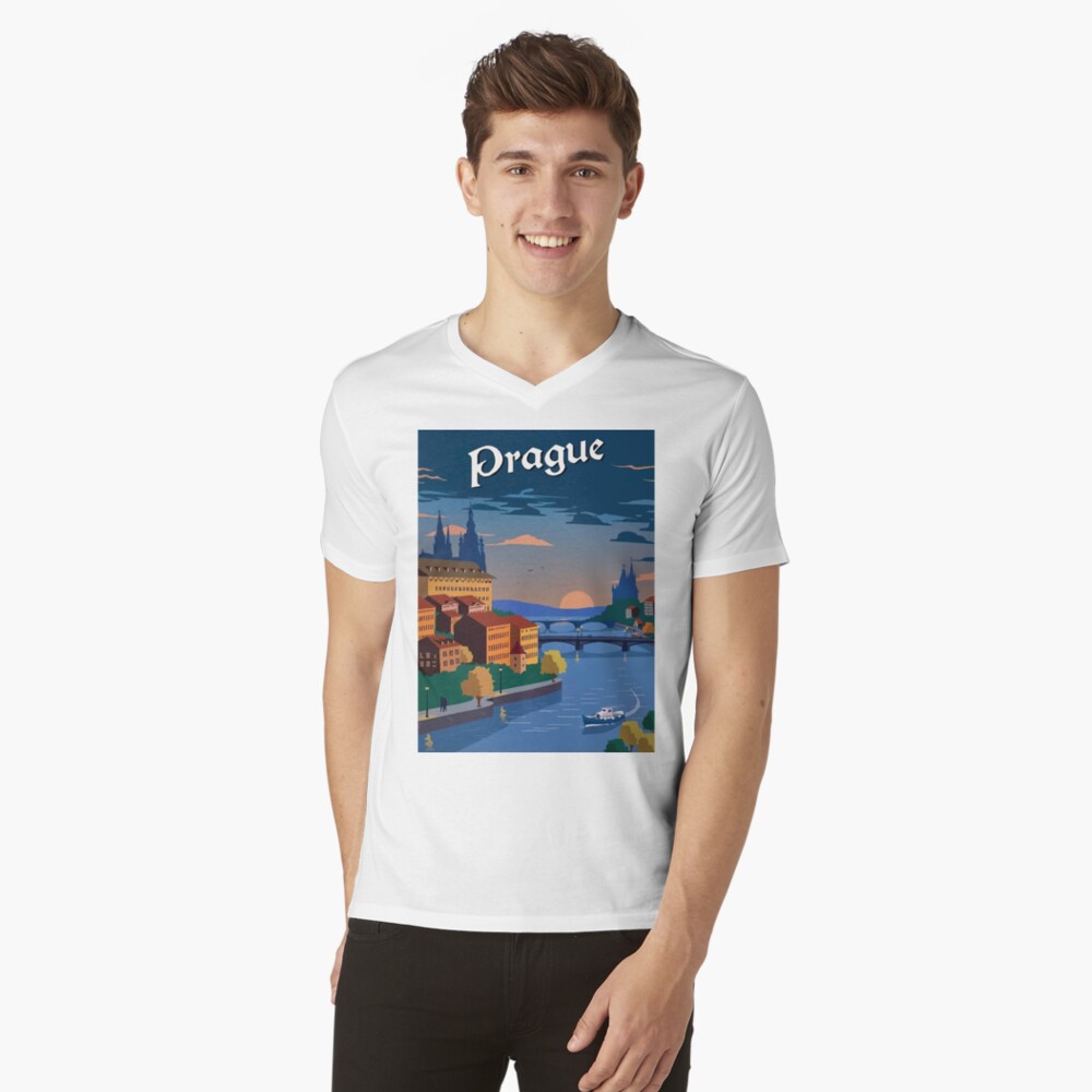 Aperçu de l'œuvre T-shirt col V créée et vendue par digitalvintage.