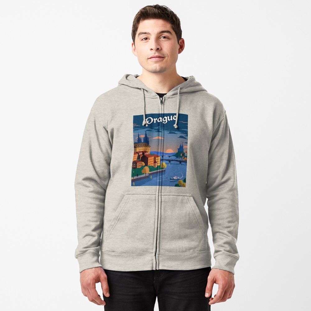 Aperçu de l'œuvre Veste zippée à capuche créée et vendue par digitalvintage.