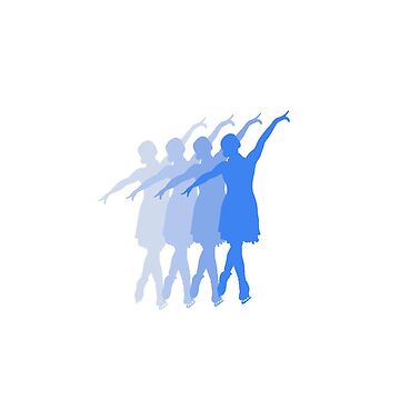 "Figure Skating Blue Ombre Design" Sticker for Sale by avapriv | Redbubble