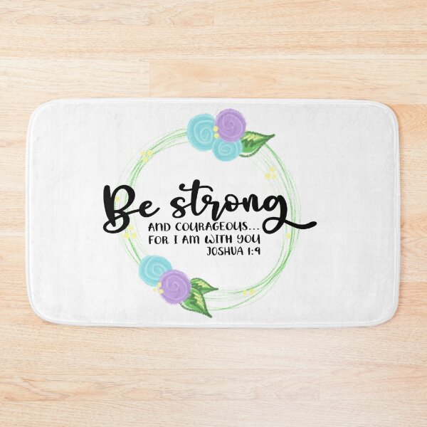 Item preview, Be Strong and Courageous Joshua 1:9 blue and purple designed and sold by conklinephotos.