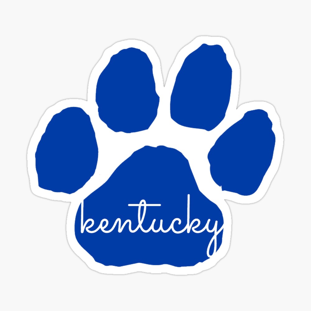 NCAA Kentucky Wildcats Paw Print Car Magnet 