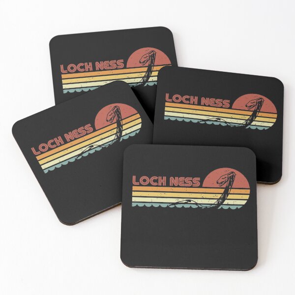 Item preview, The Loch Ness Monster Retro Stripes - Vintage Nessie Lake Monster, Scotland Cryptid Gift designed and sold by NatIntrovertSoc.