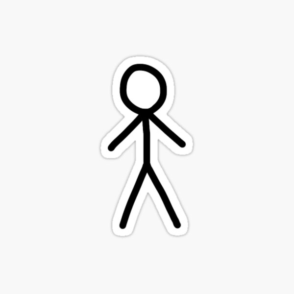 Boring Stick Figure Sticker By Katyburke Redbubble