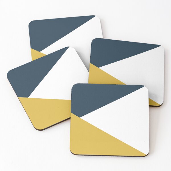 Item preview, Angled Color Block in Navy Blue, Light Mustard Yellow, and White designed and sold by kierkegaard.
