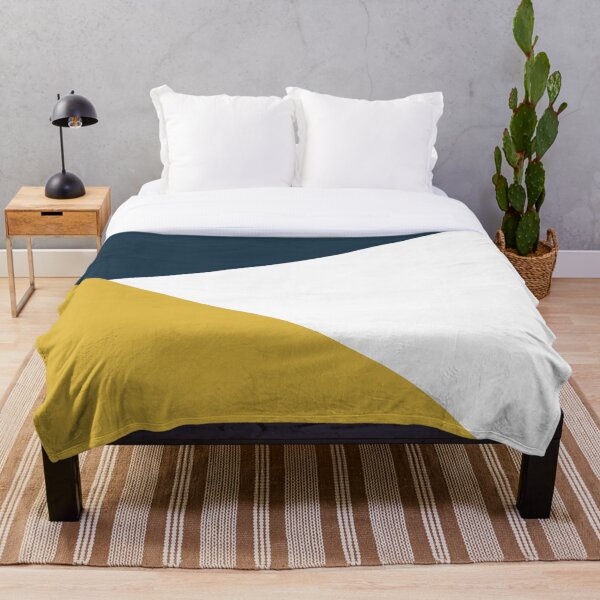 Item preview, Angled Color Block in Navy Blue, Light Mustard Yellow, and White designed and sold by kierkegaard.