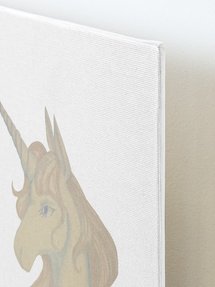 Alternate view of White unicorn Mounted Print