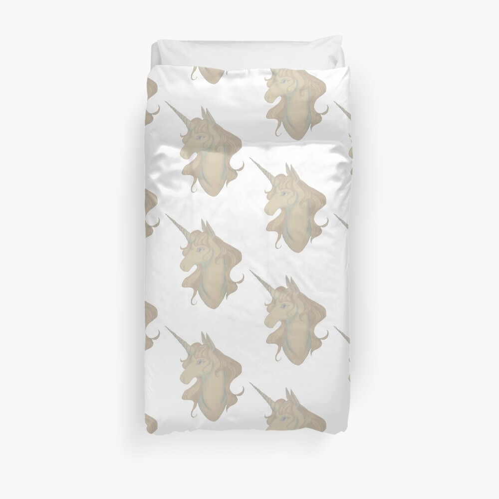 White unicorn Duvet Cover