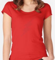 red lightning Fitted Scoop T-Shirt
