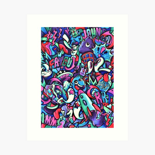 F A Y G O // Copic Marker Doodle Art Print
