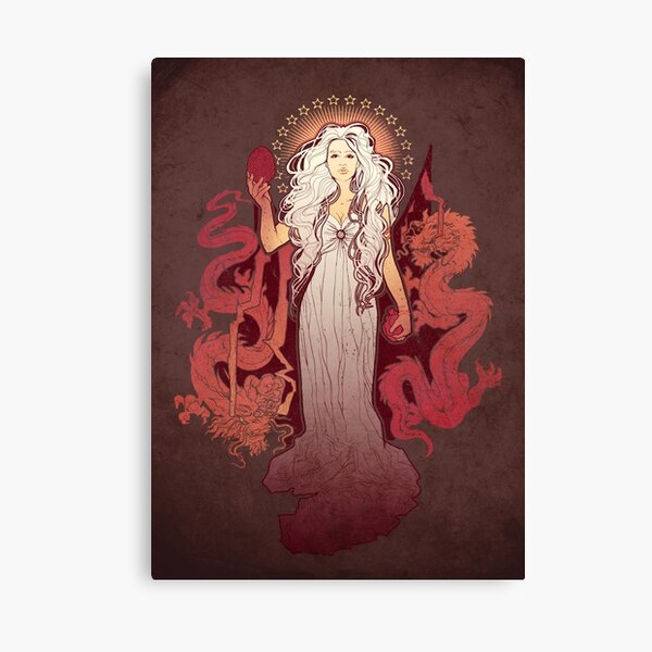 Vista previa del artículo con la obra «Nuestra Madre de Dragones», diseñado y vendido por MeganLara.