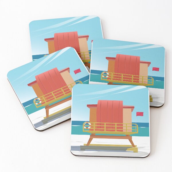 Item preview, Miami Beach  poster print designed and sold by Arctic frame studio.