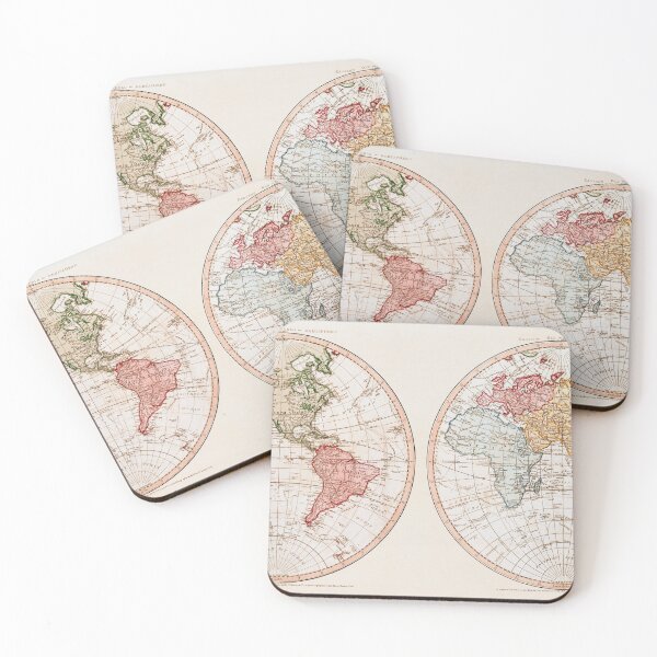 Item preview, Vintage New World Map - Hemispheres designed and sold by thomasjgaulton.