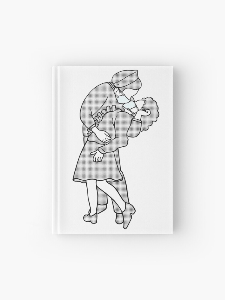 Coronavirus Kissing Couple With Face Mask N95 Funny Meme Interpretation Hardcover Journal By Marcomarco96 Redbubble