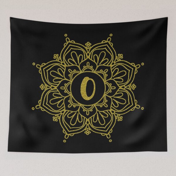 Item preview, Glitter Monogram Mandala Art - Letter O - Black Background designed and sold by MysticMagpie.