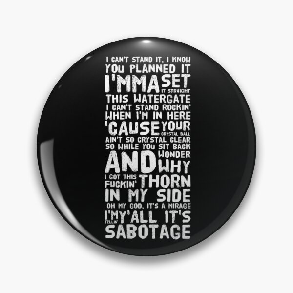 Item preview, Beastieboys Beastie Boys Sabotage Lyrics designed and sold by theAcollection.