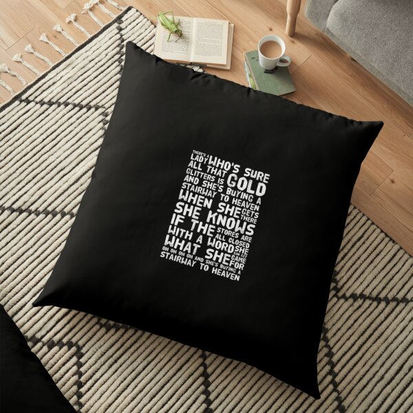 Led Zeppelin Stairway To Heaven Lyrics Floor Pillow