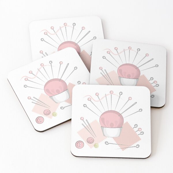 Item preview, Pink needle case, buttons, shreds and dressmaker pins designed and sold by Magazin-Brenda.