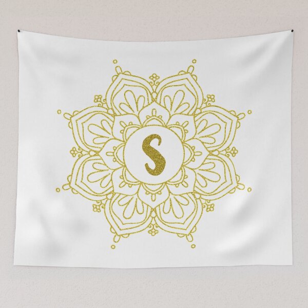 Item preview, Glitter Monogram Mandala Art - Letter S designed and sold by MysticMagpie.