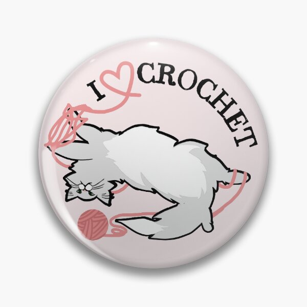 Item preview, I Love Crochet Cat Tangled in Yarn designed and sold by katlandreth.