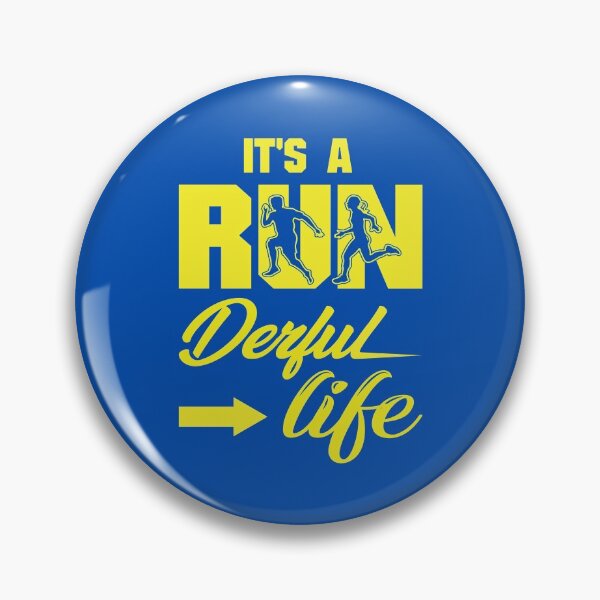 Item preview, It's A Run Derful Life - Running Quotes - Yellow, Blue, Black, White - Marathoner Gift, Runner's Gift, Running Gift designed and sold by RaceRunnerz-.