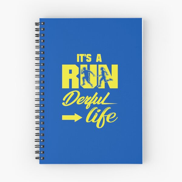 Item preview, It's A Run Derful Life - Running Quotes - Yellow, Blue, Black, White - Marathoner Gift, Runner's Gift, Running Gift designed and sold by RaceRunnerz-.