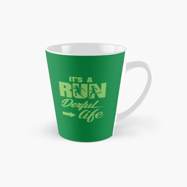 Item preview, It's A Run Derful Life - Running Quotes - Green, Black, White - Marathoner Gift, Runner's Gift, Running Gift designed and sold by RaceRunnerz-.