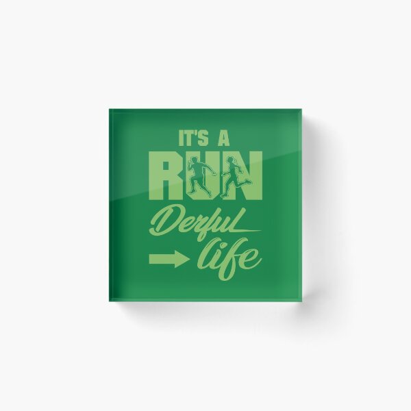 Item preview, It's A Run Derful Life - Running Quotes - Green, Black, White - Marathoner Gift, Runner's Gift, Running Gift designed and sold by RaceRunnerz-.