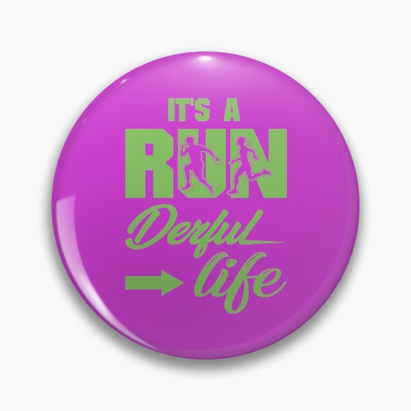Item preview, It's A Run Derful Life - Running Quotes -  Green, Magenta, Black, White - Marathoner Gift, Runner's Gift, Running Gift designed and sold by RaceRunnerz-.