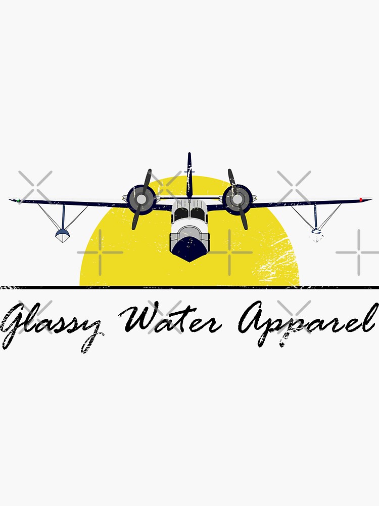 "Grumman Goose water landing" Sticker by NeckNech Redbubble