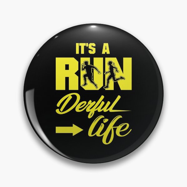 Item preview, It's A Run Derful Life - Running Quotes -  Yellow, Black, White - Marathoner Gift, Runner's Gift, Running Gift designed and sold by RaceRunnerz-.