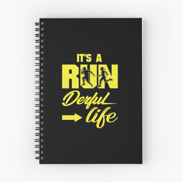 Item preview, It's A Run Derful Life - Running Quotes -  Yellow, Black, White - Marathoner Gift, Runner's Gift, Running Gift designed and sold by RaceRunnerz-.