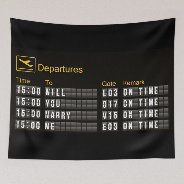 Item preview, Will you marry me Airport style designed and sold by mattpanta.