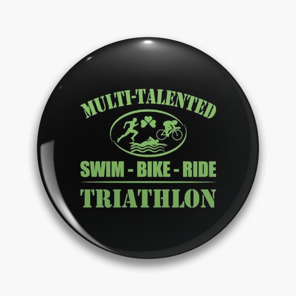 Item preview, Multi-Talented Swim Bike Triathlon - Running Triathlete Quotes -  Green, Black, White - Marathoner Gift, Runner's Gift, Running Gift designed and sold by RaceRunnerz-.