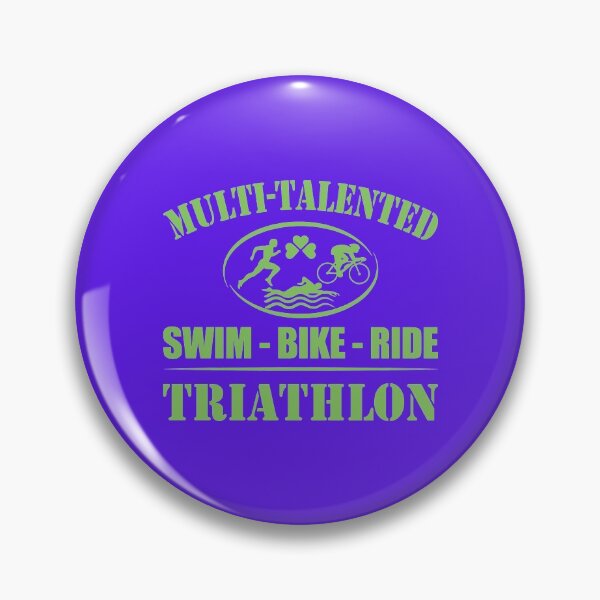 Item preview, Multi-Talented Swim Bike Triathlon - Running Triathlete Quotes -  Green, Violet, White - Marathoner Gift, Runner's Gift, Running Gift designed and sold by RaceRunnerz-.