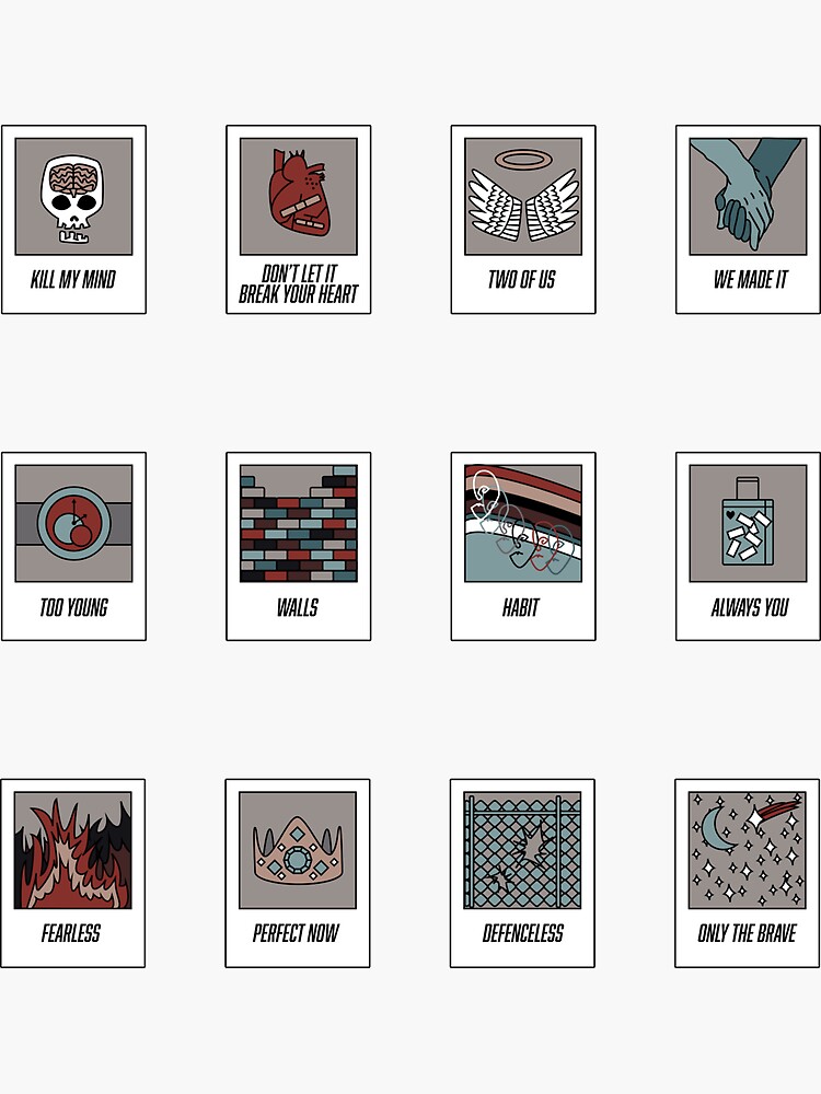 Louis Tomlinson Walls Polaroid Sticker Pack by Kingryder