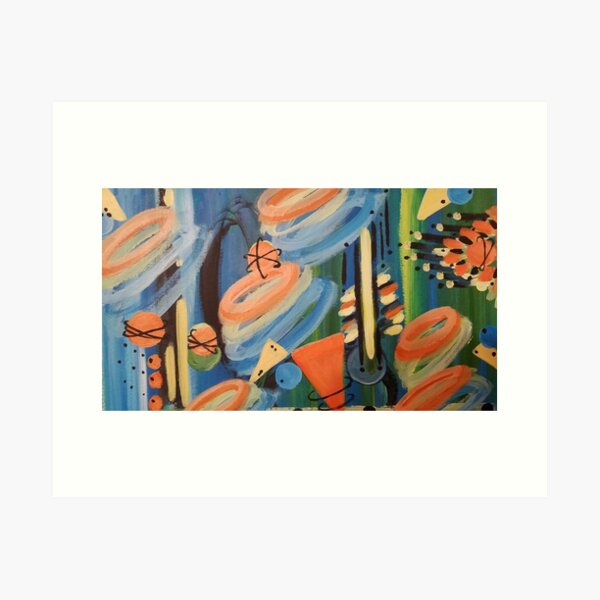 Item preview, Orange and Green  designed and sold by Donna Werling Art.