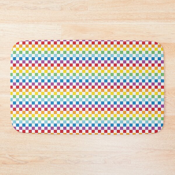 Item preview, 80s Retro Rainbow Checkered Pattern designed and sold by AugustDesign.