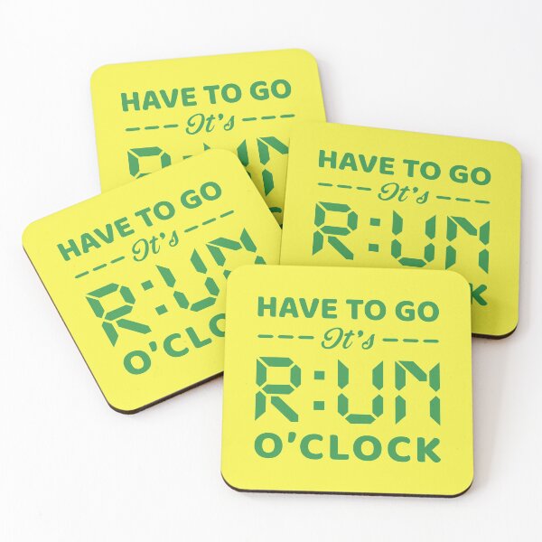 Item preview, Have To Go It's RUN o'clock - Funny Running Quotes -  Yellow,Green, Gray, White - Marathoner Gift, Runner's Gift, Running Gift designed and sold by RaceRunnerz-.