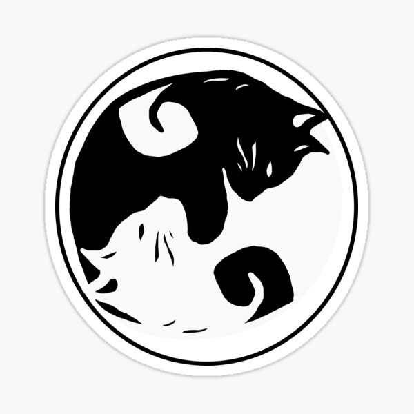 Yin & Yang Cats Sticker