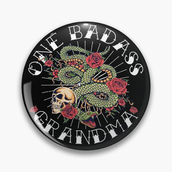 Item preview, One Badass Grandma Tattoo Snake Art designed and sold by AugustDesign.