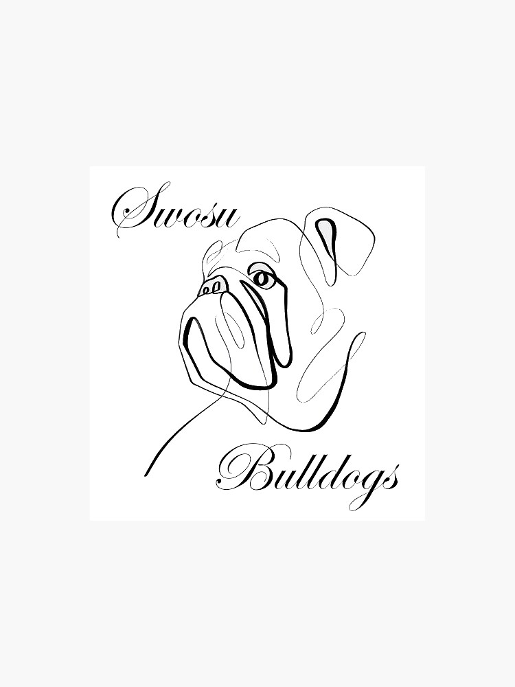 Swosu Bulldog Sticker For Sale By Triple0seven Redbubble