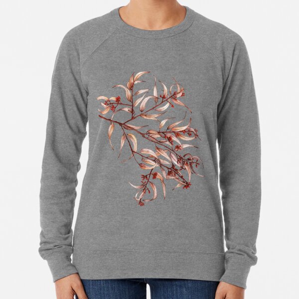 Eucalyptus Leaves and Buds on a Branch Lightweight Sweatshirt