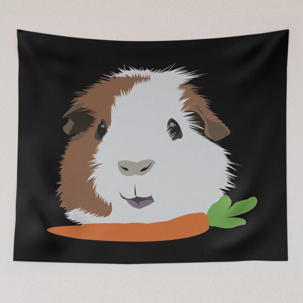Artikelvorschau, Meerschweinchen mit einer Karotte entworfen und verkauft von KCPetPortraits.