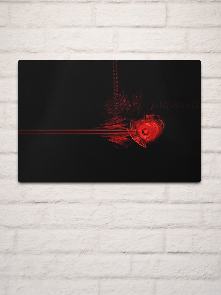 Thumbnail 2 of 4, Metal Print, Th wounded heart designed and sold by AgnesAM.