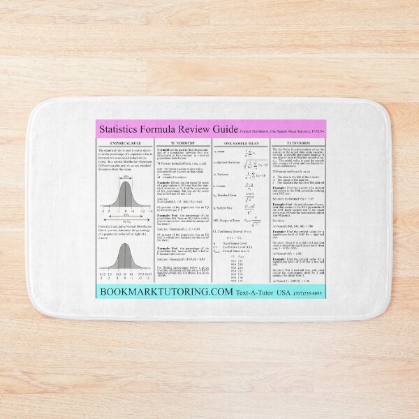 Item preview, AP Statistics Formula Review Guide: The StatisticsMatrix at Redbubble designed and sold by Mark Stansberry.