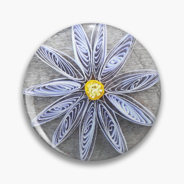 Item preview, white quilled flower on barnwood, pink flowers designed and sold by Stephanie  Skeem.