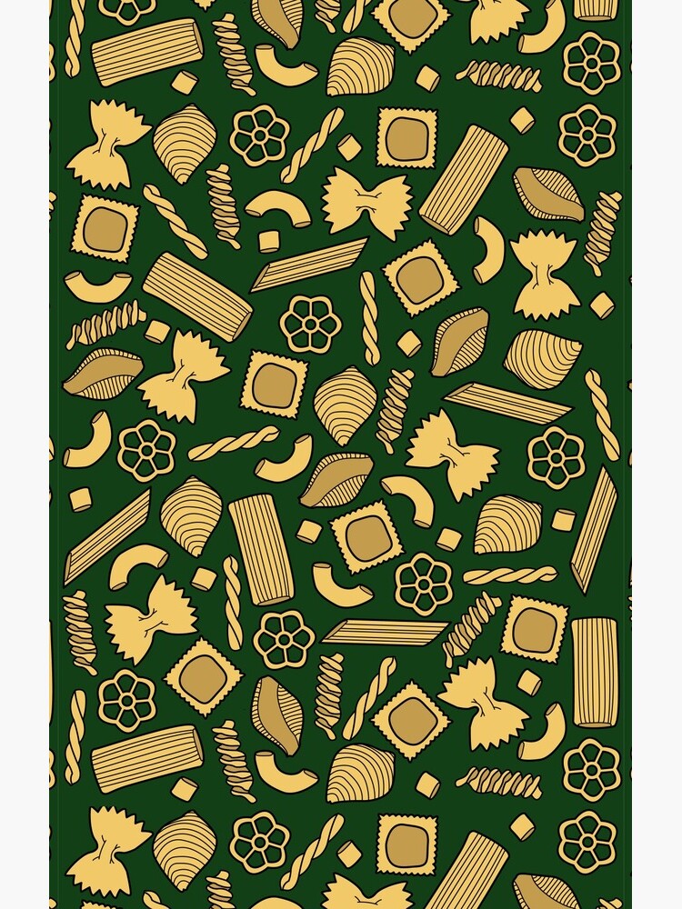 Thumbnail 4 of 4, Samsung Galaxy Phone Case, Pasta Pattern On Green designed and sold by NoSaysLion.