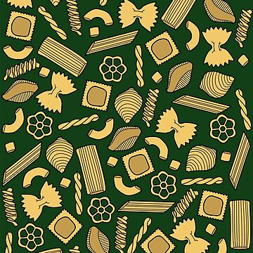 Artwork thumbnail, Pasta Pattern On Green by NoSaysLion